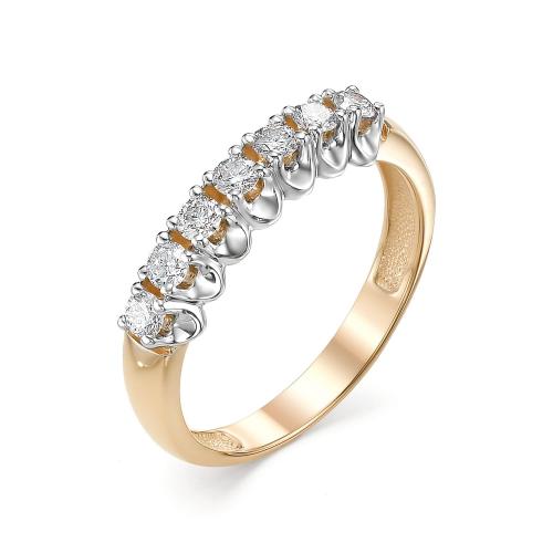 Золотое кольцо дорожка с бриллиантом BRILLIANT STYLE 396-110