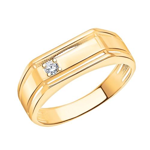 Мужская печатка из золота с фианитом АТОЛЛ 4160 Мужская печатка из золота с фианитом АТОЛЛ 4160