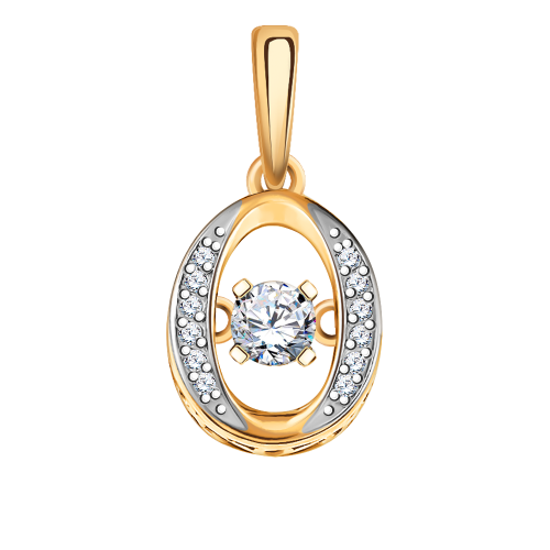 Золотая подвеска с фианитом АТОЛЛ 50024