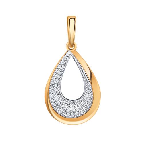 Золотая подвеска с фианитом АТОЛЛ 50112