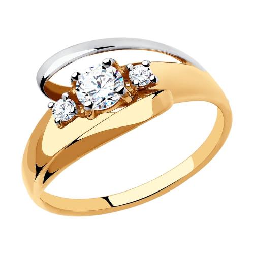 Золотое кольцо с фианитом SOKOLOV 51-110-00789-1