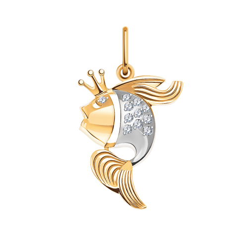 Золотая подвеска с фианитом АТОЛЛ 5573
