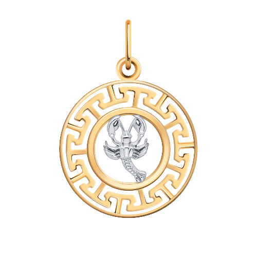 Золотая подвеска АТОЛЛ 5758_рак