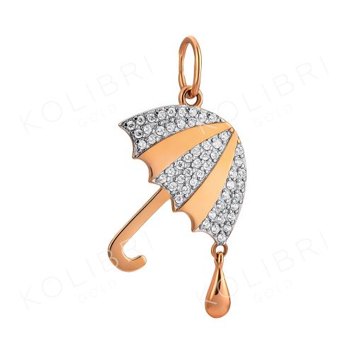 Золотая подвеска с фианитом АТОЛЛ 5832