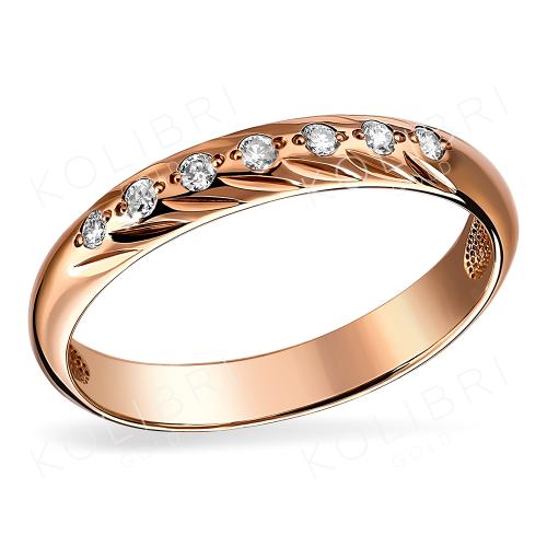 Золотое кольцо дорожка с бриллиантом МИРИАДА 6010003 Золотое кольцо дорожка с бриллиантом МИРИАДА 6010003