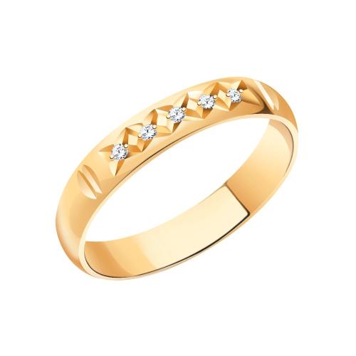 Золотое кольцо дорожка с фианитом АТОЛЛ 643-4