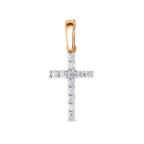 Золотая подвеска с бриллиантом ЛЕТО 669-3100