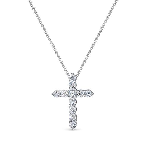 Колье из белого золота с бриллиантом ЛЕТО 687-5200