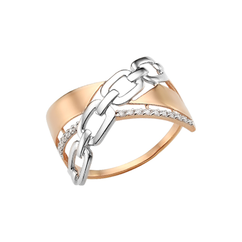 Золотое кольцо с фианитом СОРОКИН 70107501