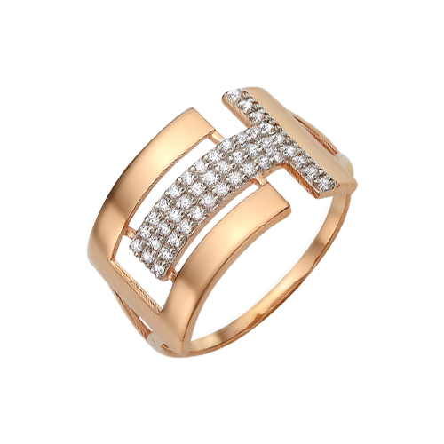 Золотое кольцо с фианитом СОРОКИН 70113300