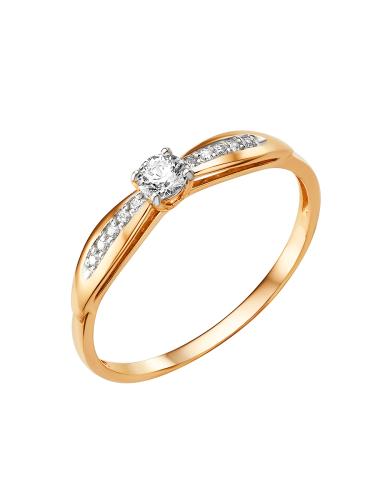 Золотое помолвочное кольцо с фианитом СОРОКИН 70216800