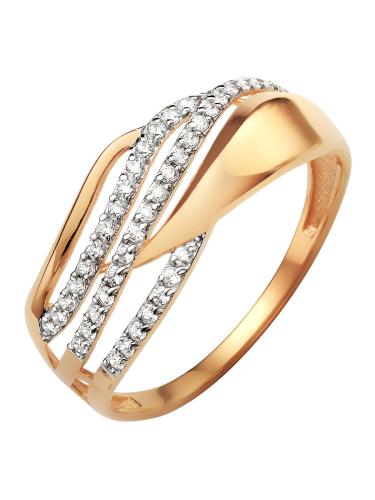 Золотое кольцо с фианитом СОРОКИН 70274300