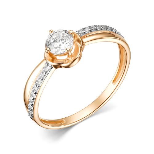 Золотое помолвочное кольцо с фианитом СОРОКИН 70275800