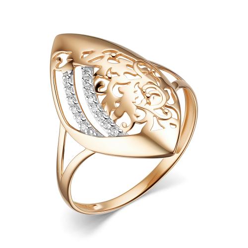 Золотое кольцо с фианитом СОРОКИН 70285900