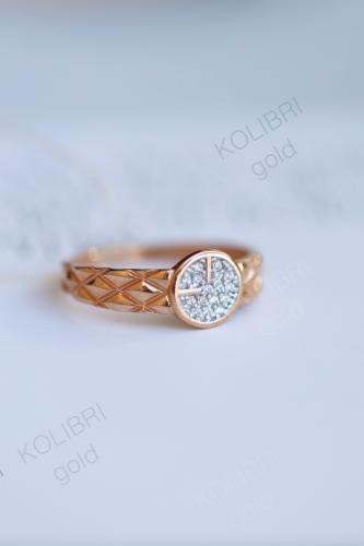 Золотое кольцо с фианитом СОРОКИН 70302800