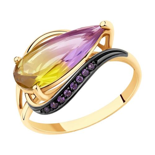 Золотое кольцо с аметрином SOKOLOV 715717