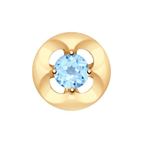 Золотая подвеска с топазом SOKOLOV 731701