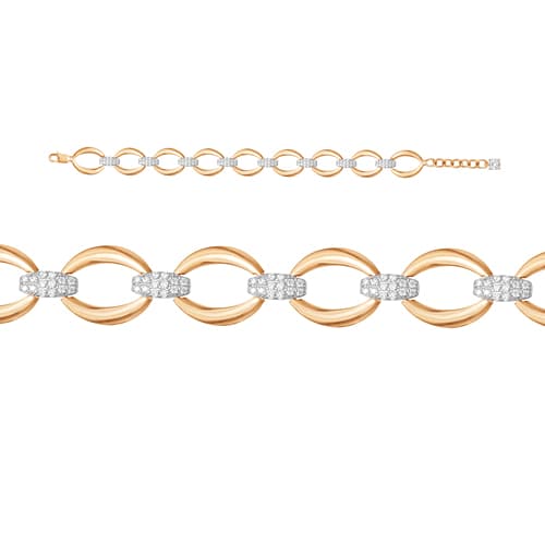 Золотой браслет с фианитом DEL'TA 770223