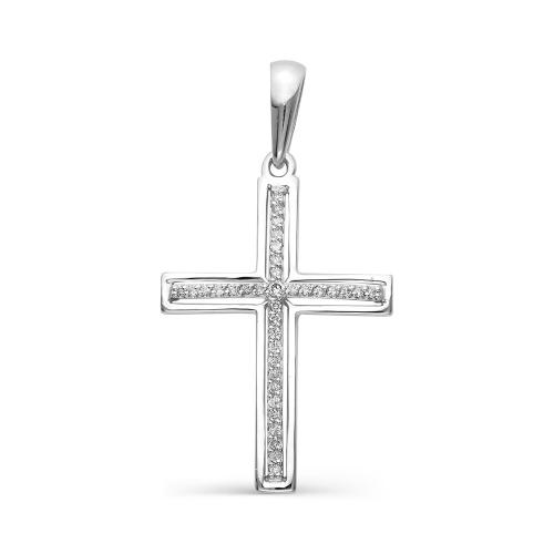 Подвеска из белого золота с бриллиантом МАСТЕР БРИЛЛИАНТ 8-259