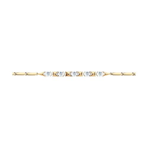 Золотой браслет с кристаллом Swarovski SOKOLOV 81050031