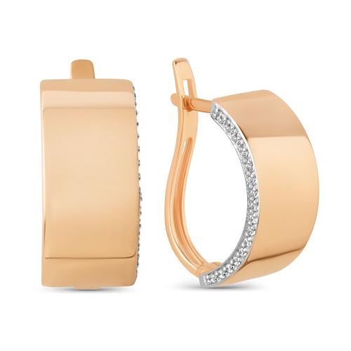 Золотые серьги с фианитом ДИНАСТИЯ 902452-1102 Золотые серьги с фианитом ДИНАСТИЯ 902452-1102