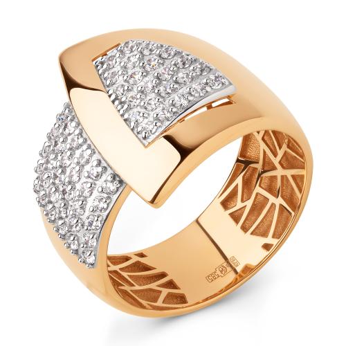 Золотое кольцо с фианитом ДИНАСТИЯ 903581-1102