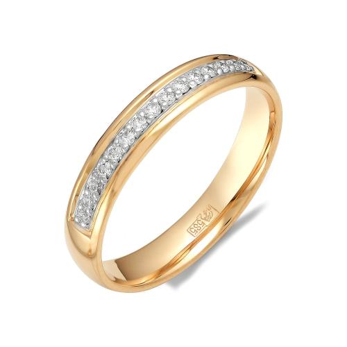 Золотое кольцо дорожка с бриллиантом BRILLIANT STYLE 912-110