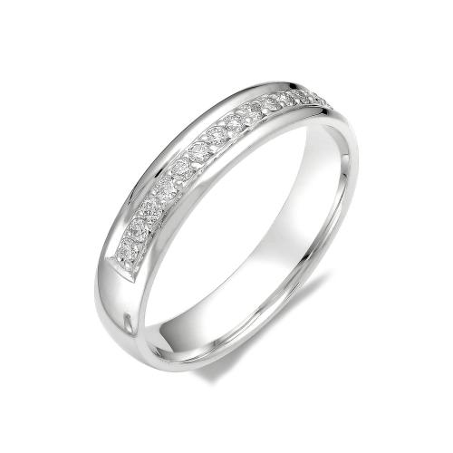 Кольцо дорожка из белого золота с бриллиантом BRILLIANT STYLE 912-11001