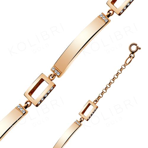 Золотой браслет с фианитом АТОЛЛ Б1282_8