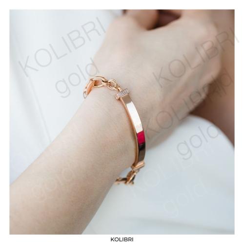 Золотой браслет с фианитом АТОЛЛ Б487