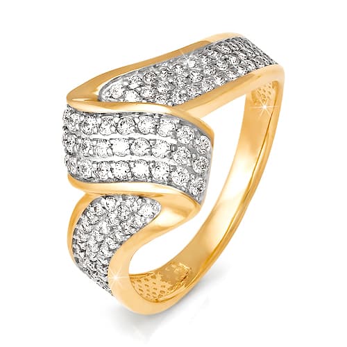 Золотое кольцо с бриллиантом DEL'TA БР110019