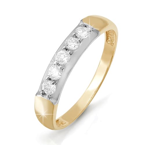 Золотое кольцо дорожка с бриллиантом DEL'TA БР110473