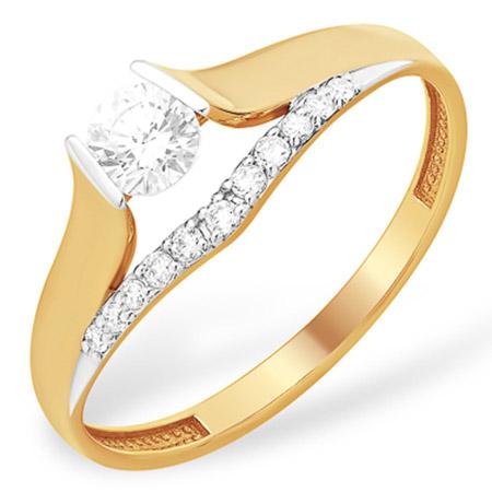Золотое кольцо с фианитом ЕФРЕМОВ К13210977