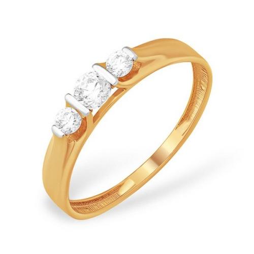 Золотое кольцо с фианитом ЕФРЕМОВ К13212161