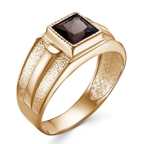 Мужская печатка из золота с раухтопазом МАРШАЛ КМ-233