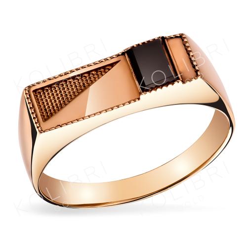 Мужская печатка из золота с фианитом МАГНАТ П-587 Мужская печатка из золота с фианитом МАГНАТ П-587