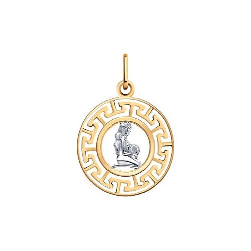 Золотая подвеска с фианитом АТОЛЛ П30_дева