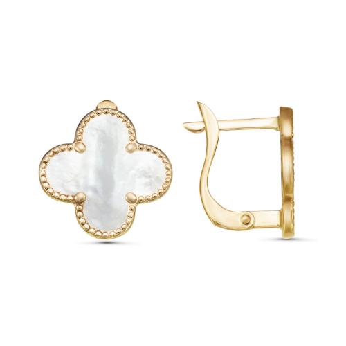 Золотые серьги с перламутром АТОЛЛ С11-5