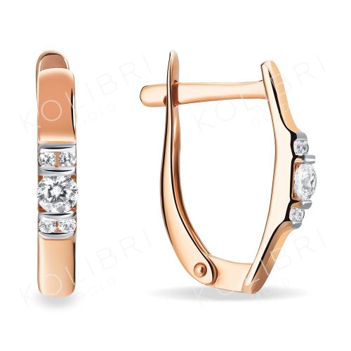 Золотые серьги с кристаллом swarovski ЕФРЕМОВ С13212141 Золотые серьги с кристаллом swarovski ЕФРЕМОВ С13212141