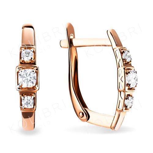 Золотые серьги с кристаллом swarovski ЕФРЕМОВ С13212176 Золотые серьги с кристаллом swarovski ЕФРЕМОВ С13212176