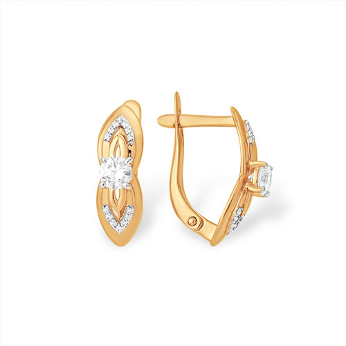 Золотые серьги с кристаллом swarovski ЕФРЕМОВ С1329551 Золотые серьги с кристаллом swarovski ЕФРЕМОВ С1329551