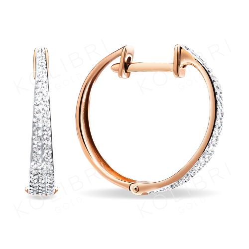 Золотые серьги дорожки с фианитом МАГИЯ ЗОЛОТА СЛ-4029