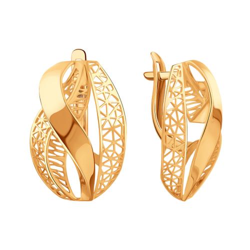 Золотые серьги KARATOV Т10002В581