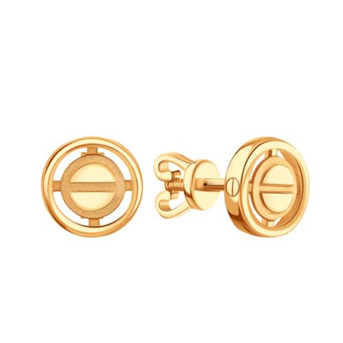 Золотые серьги пусеты-гвоздики KARATOV Т10002В860