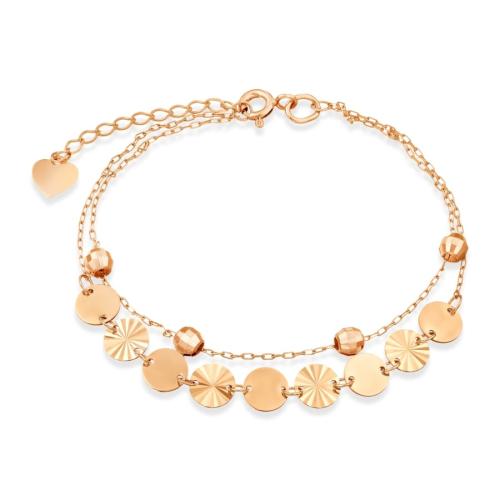 Золотой браслет на ногу KARATOV Т10060921-23