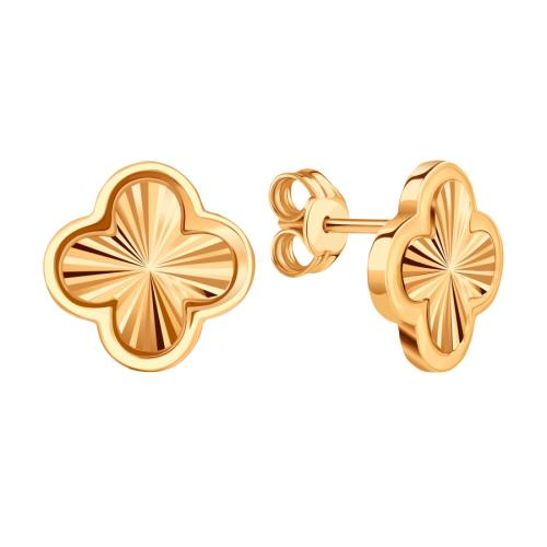 Золотые серьги пусеты-гвоздики KARATOV Т10062В486