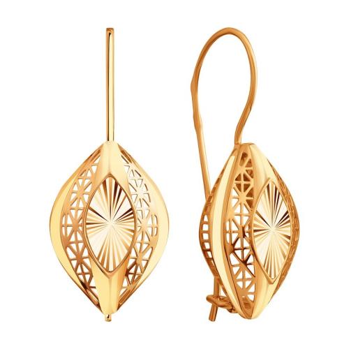 Золотые серьги KARATOV Т10062Е182