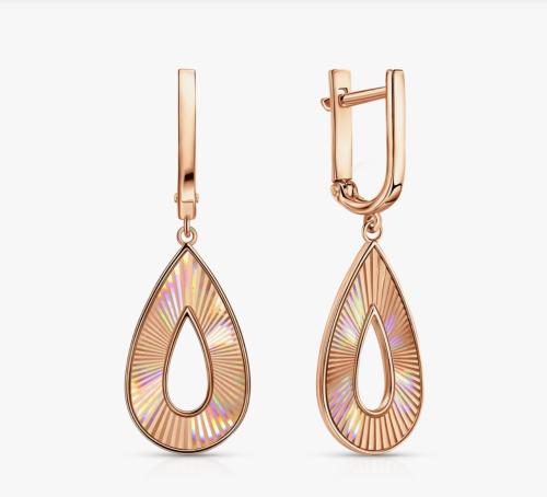 Золотые длинные серьги KARATOV Т10062Е388