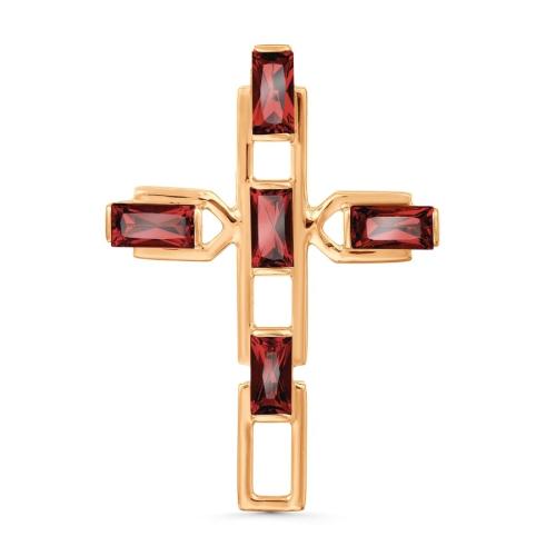 Золотая подвеска с гранатом KARATOV Т10106776 Золотая подвеска с гранатом KARATOV Т10106776