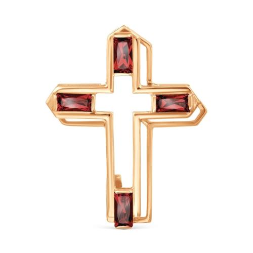 Золотая подвеска с гранатом KARATOV Т10106777 Золотая подвеска с гранатом KARATOV Т10106777